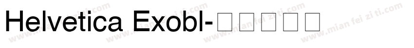 Helvetica Exobl字体转换